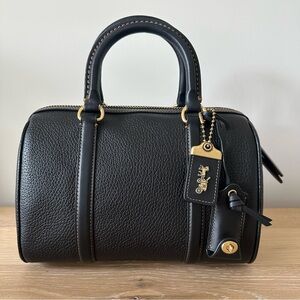 NWOT Coach 1941 Ruby Satchel 25 in black with brass hardware